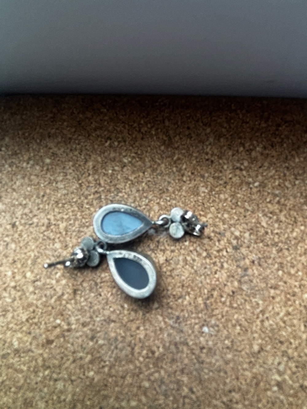 Jane Diaz Sterling Silver Teardrop Earrings with Stone - Picture 7 of 9